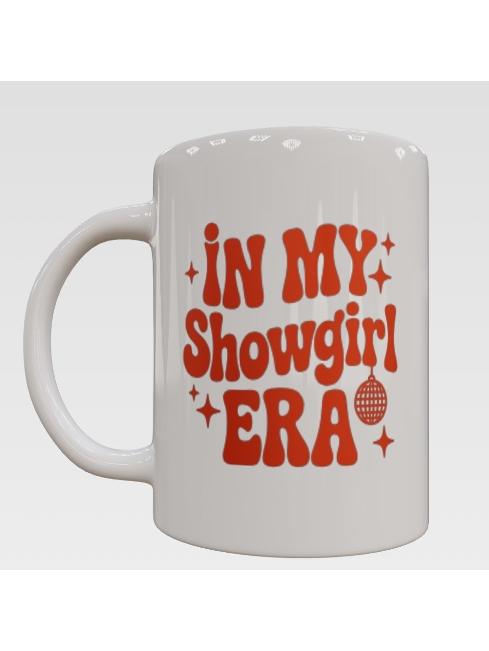 Handmade 12 oz Ceramic Coffee Mug with 'In My Showgirl Era' Design - White Cricu